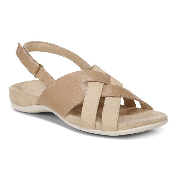 Vionic Sandals Ireland - Eira Backstrap Sandal Cream - Womens Shoes Online | KSIHE-1890